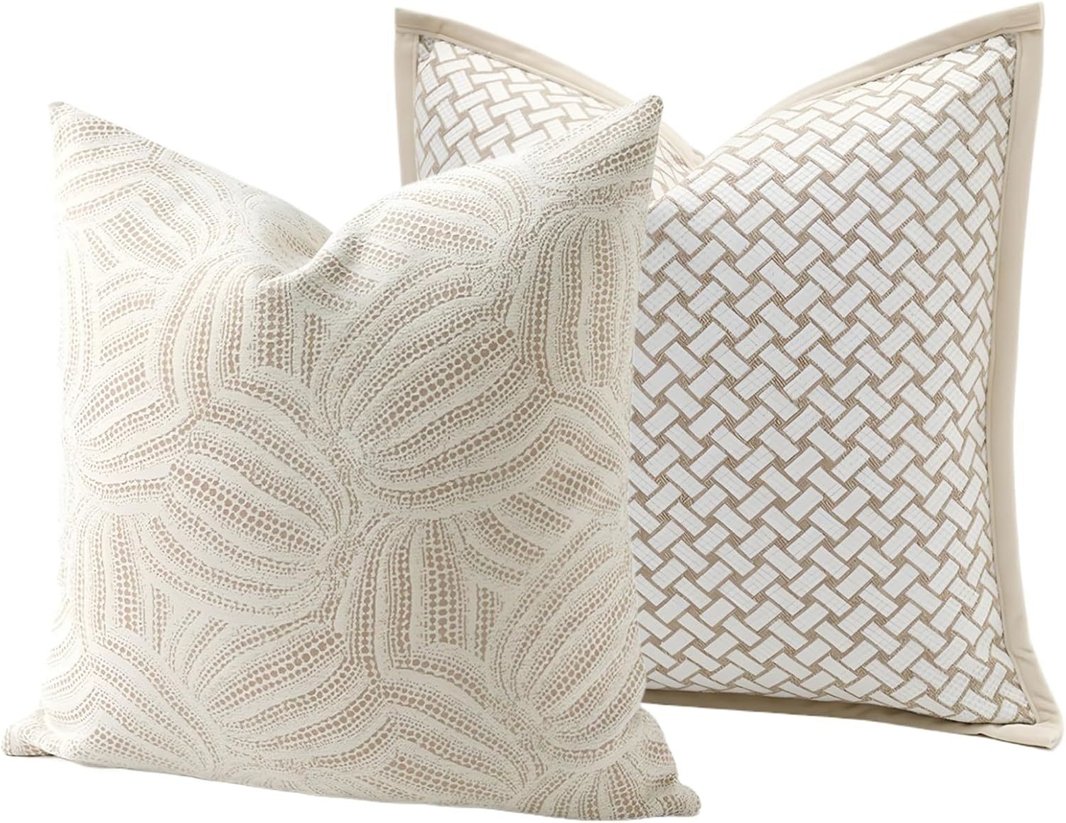 Pillow Cover 20X20 - Funda de cojín Jacquard geométrica de