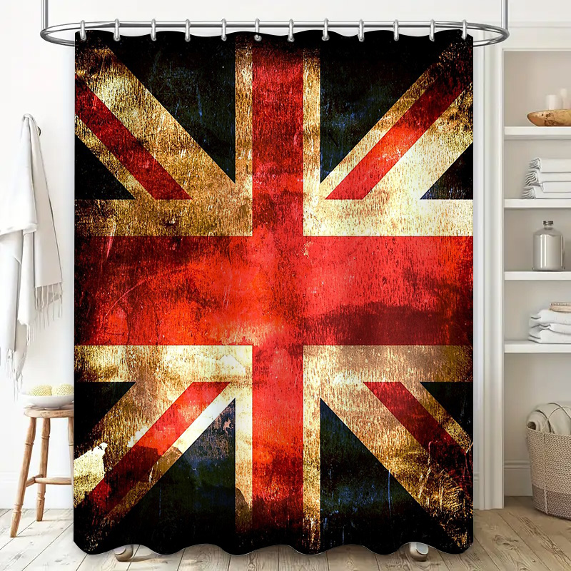 Cortina de ducha con bandera b - Home Textiles Uk reseña y precio