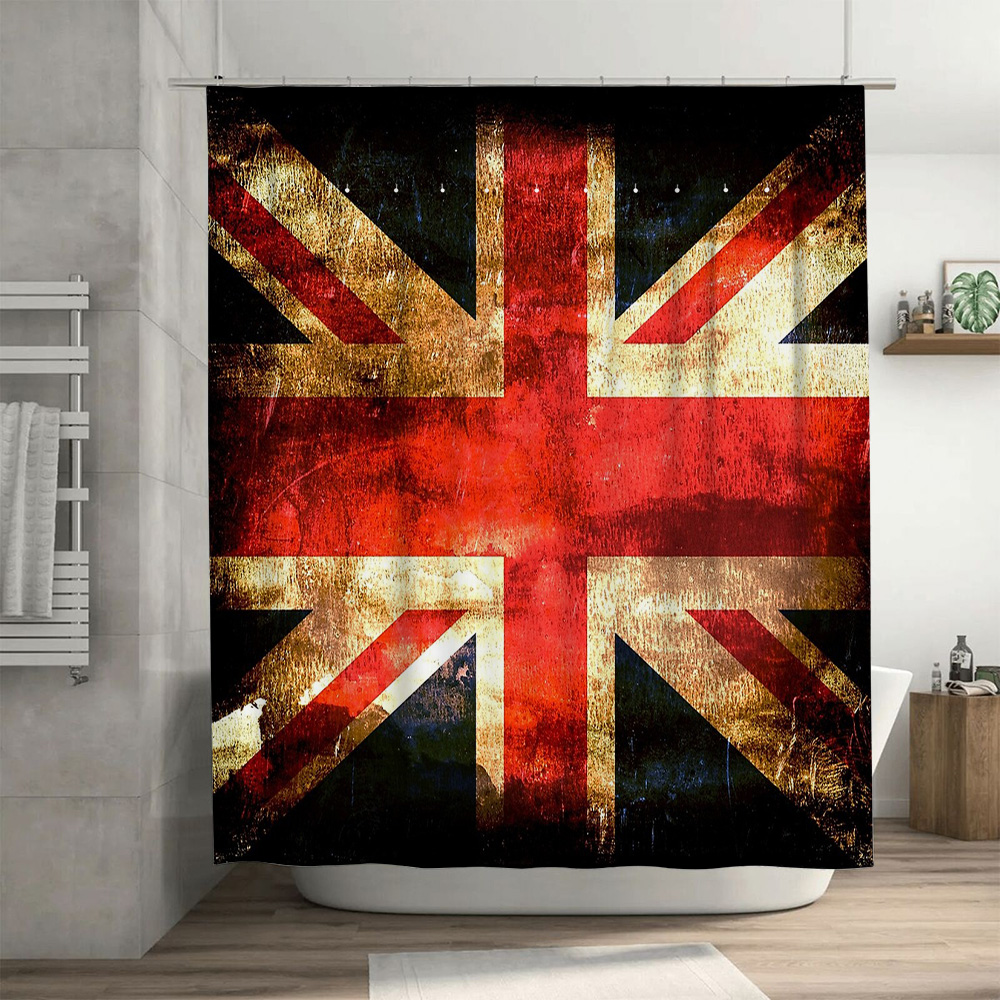 Cortina de ducha con bandera b - Home Textiles Uk reseña y precio