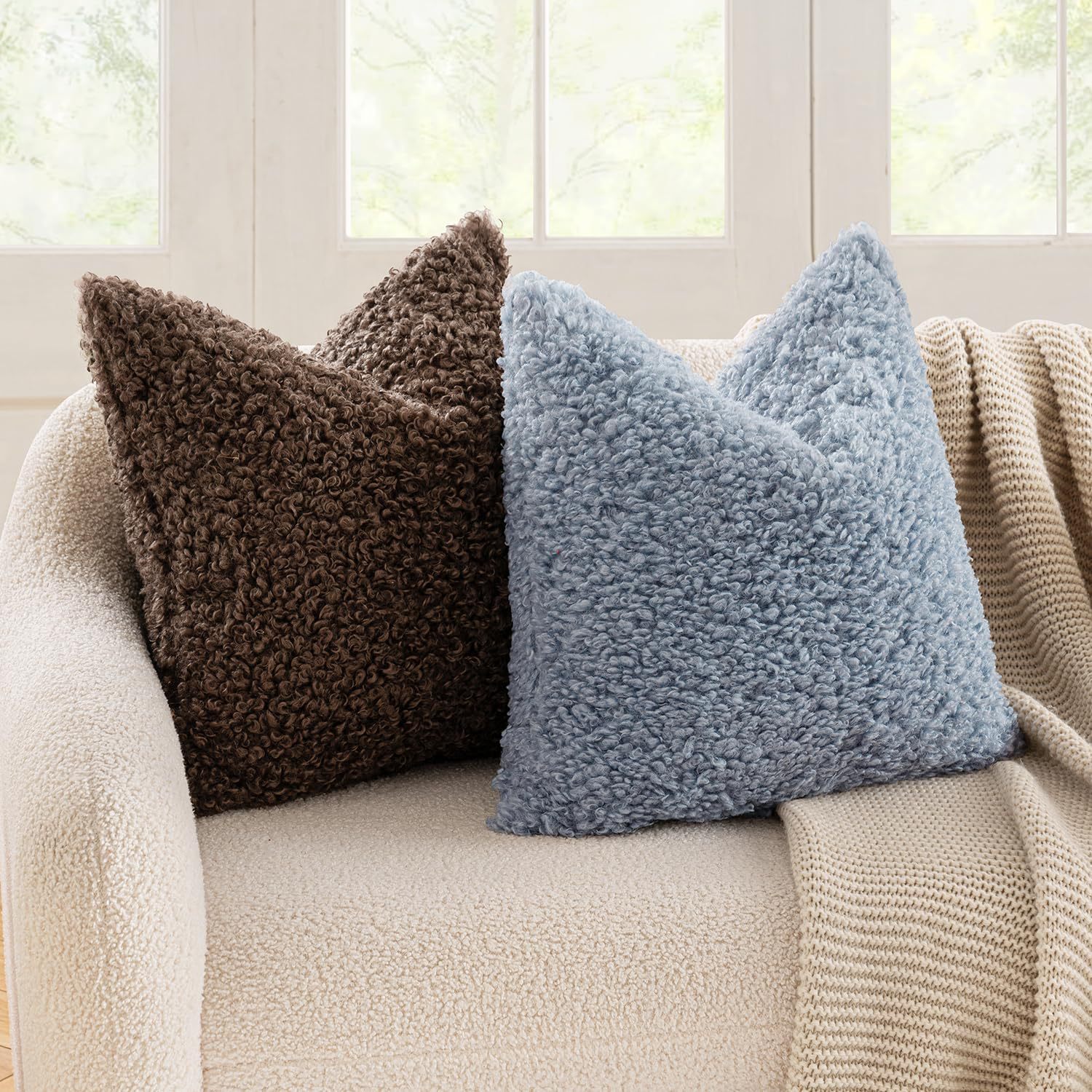 Funda gruesa de piel de oveja  - Pillow Cover 20X20 reseña y precio