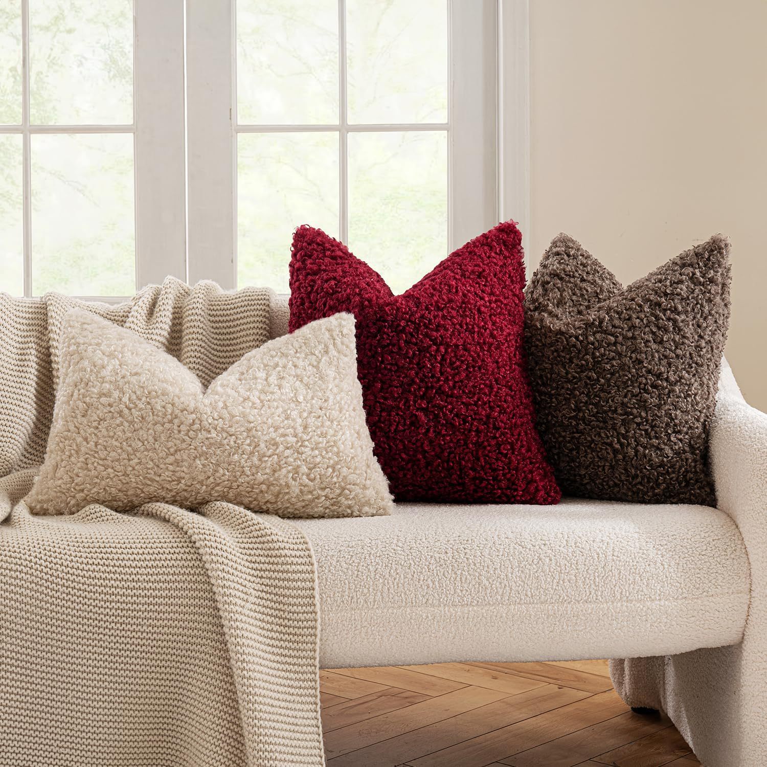 Funda gruesa de piel de oveja  - Pillow Cover 20X20 reseña y precio