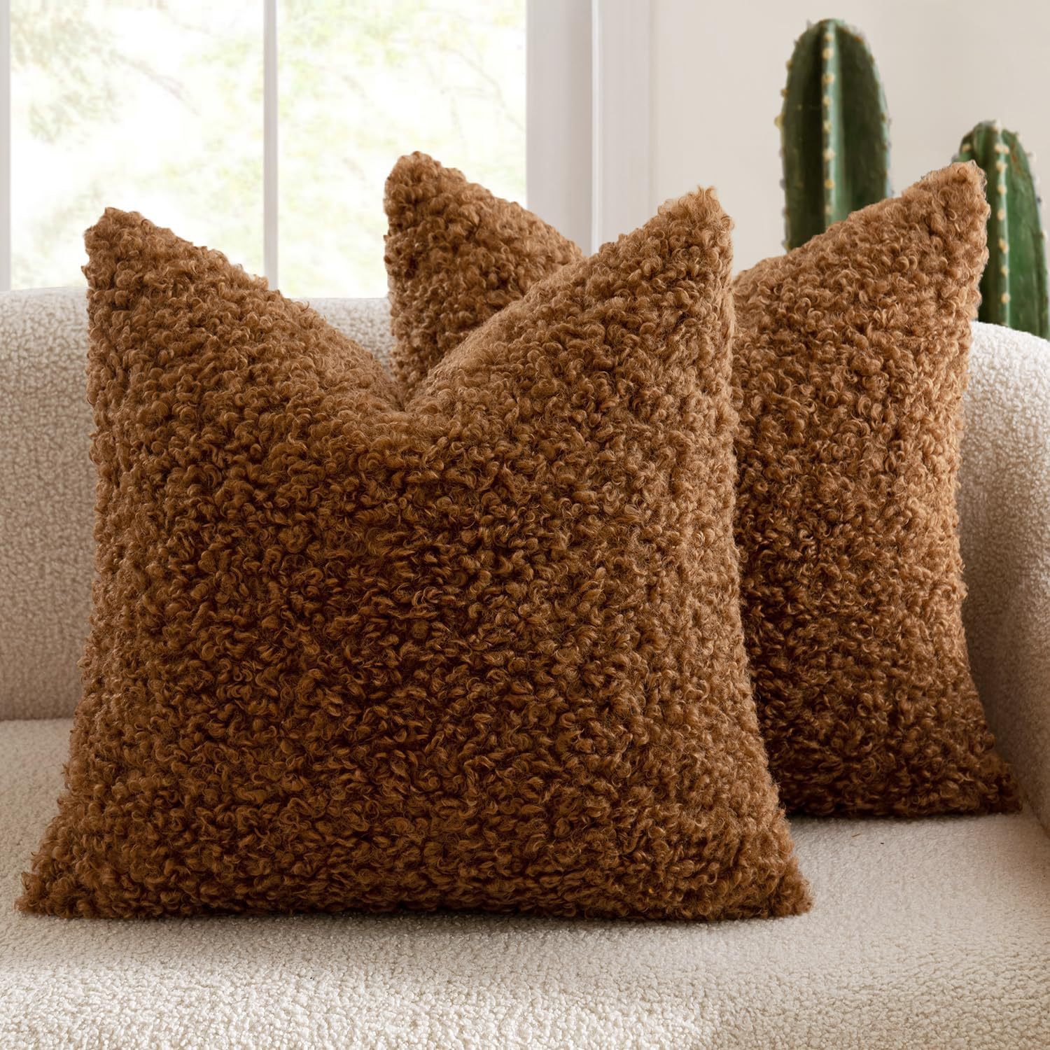 Funda gruesa de piel de oveja  - Pillow Cover 20X20 reseña y precio