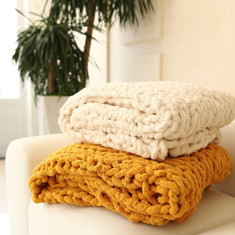 Manta de punto grueso a mano,  - Throw Blanket Chunky Knit reseña y precio