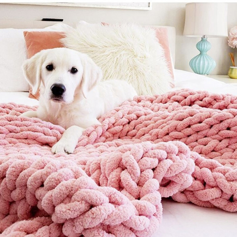 Manta de punto grueso a mano,  - Throw Blanket Chunky Knit reseña y precio