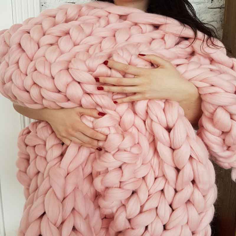 Manta de punto gruesa a mano,  - Throw Blanket Chunky Knit reseña y precio