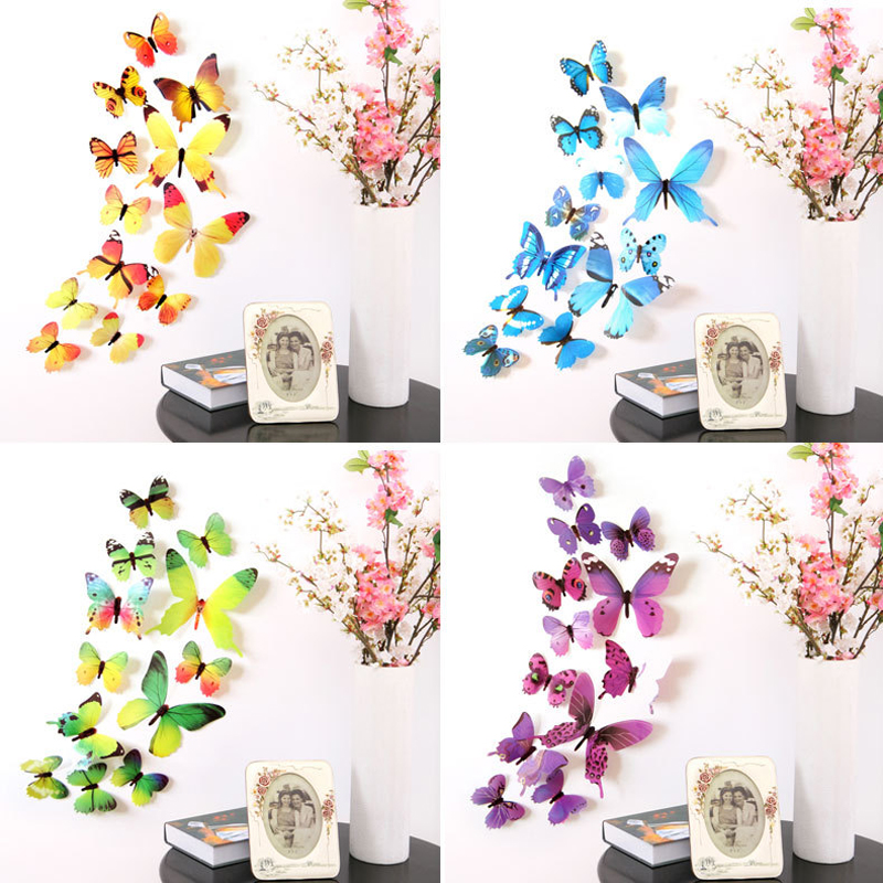 12 Uds. Pegatinas de mariposas - Home Textiles Perth reseña y precio