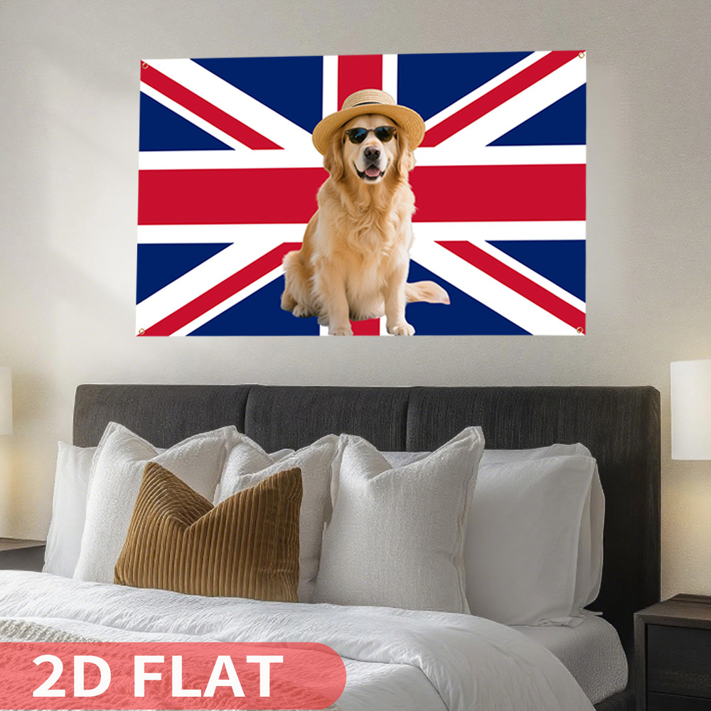 1 pancarta británica 2D plana  - Home Textiles Uk reseña y precio